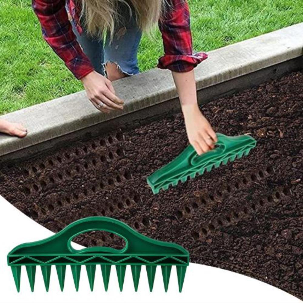 Esparcidor de semillas para jardinería, suelo Manual, espaciador de semillas portátil, perforador de suelo para plantar semillas, aflojamiento del suelo