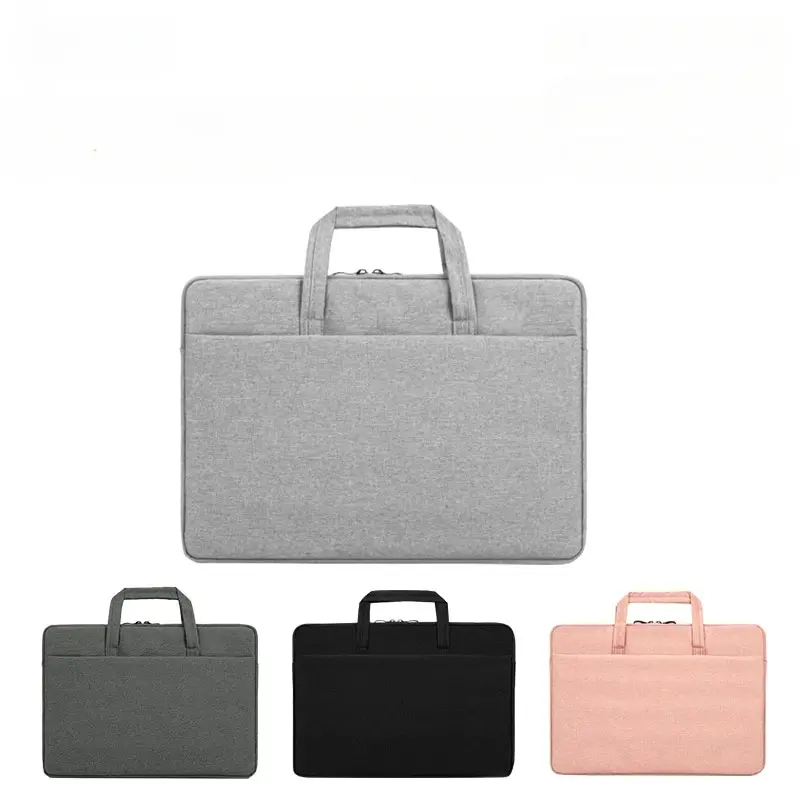Bolsa de mano para ordenador portátil con forro interior de terciopelo grueso impermeable y absorbente de golpes adecuada para portátiles Macbook Pro 13 14 15 pulgadas