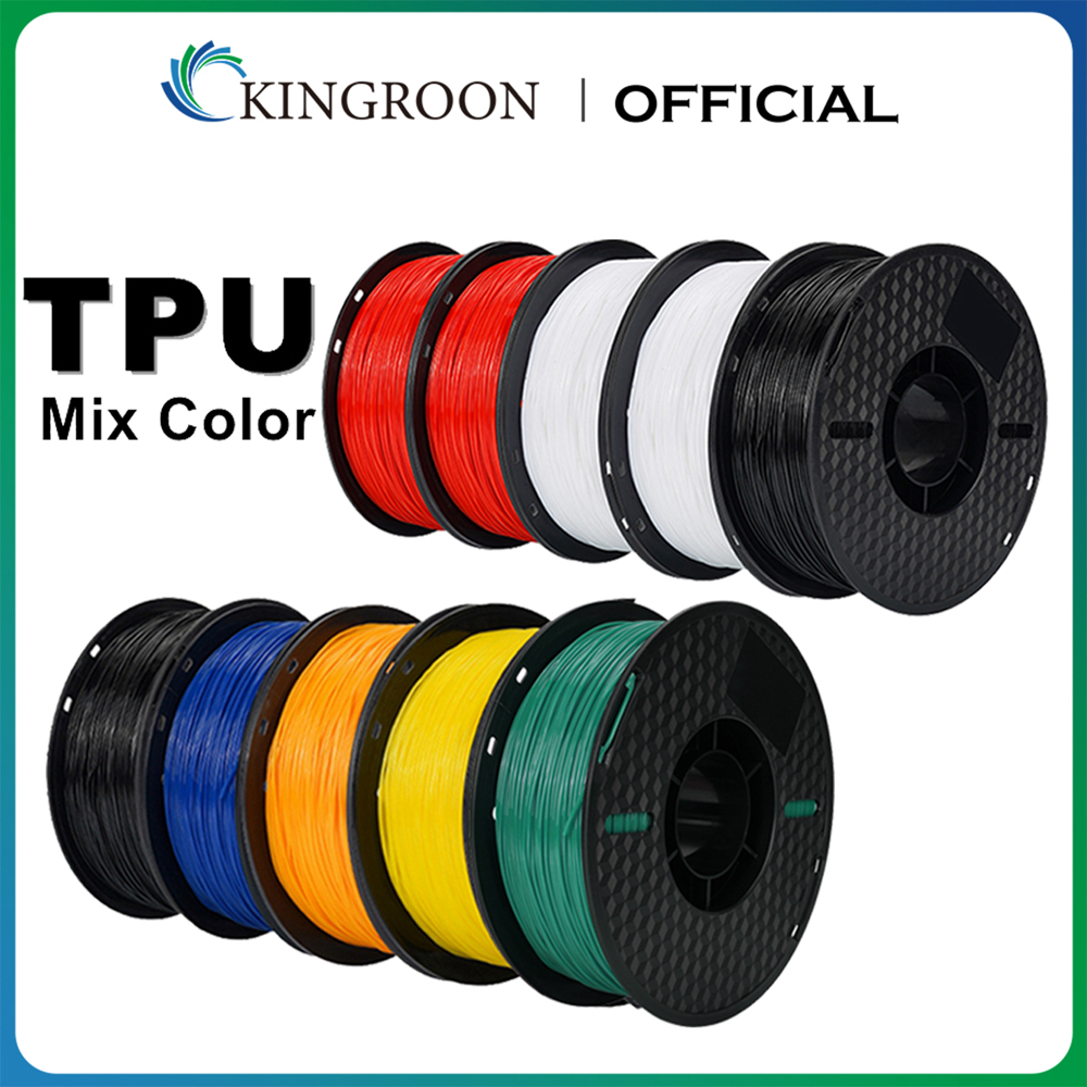 Гибкая нить из ТПУ KINGROON, 1,75 мм, 5 кг, 10 кг, нить из ТПУ для 3d-печати для 3D-принтера, мягкий нетоксичный пластиковый материал для 3D принтера