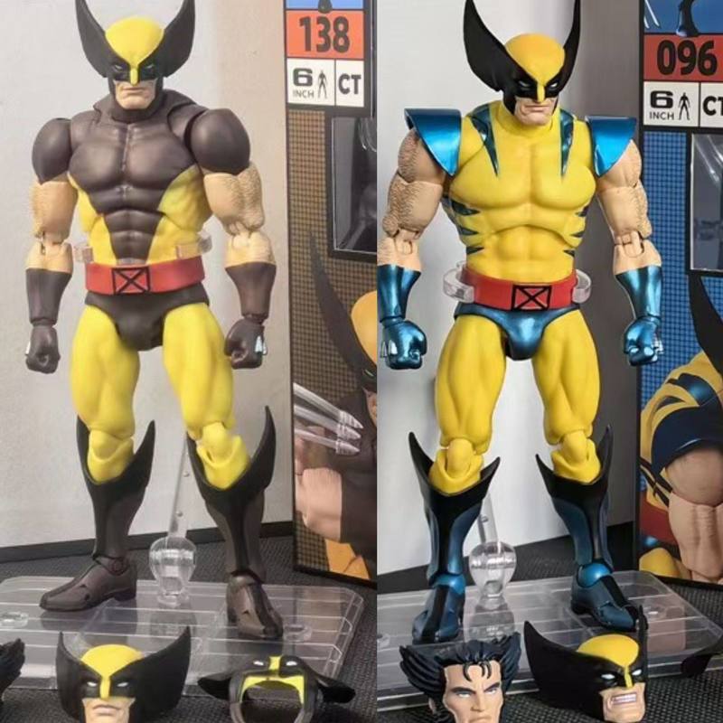 CT Wolverine Actionfigur Mafex 096 X-Men Marvel Comic-Version Bewegliche Sammlerfigur 15cm für Erwachsenen-Sammlung und Ausstellung