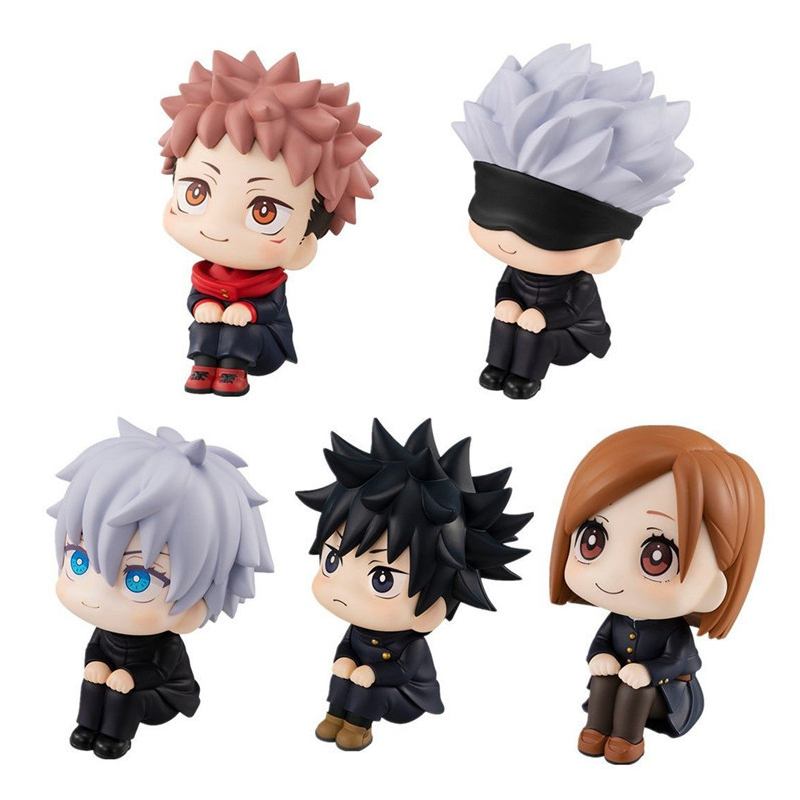 Figura de Anime Fofa de Jujutsu Kaisen, Itadori Yuji, Gojo Satori, Fushiguro Megumi, Kugisaki, Brinquedo Kawaii para Decoração de Carro, Modelo em PVC, Presente