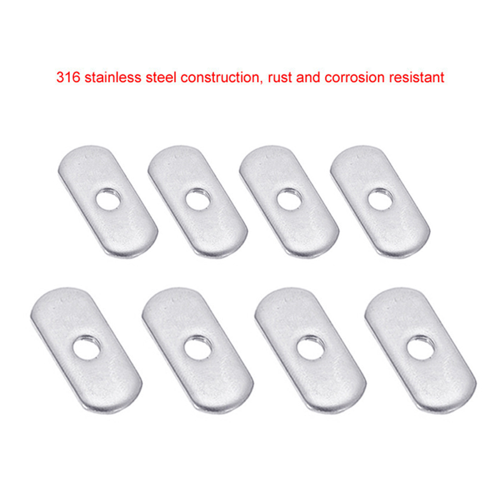 4Pcs Kayak Canoe M5/M6 Stainless Steel Sliding Nut Side Mount Slide Track Rail Silders Fishing Rod Pole Holder Mounting Base Nut