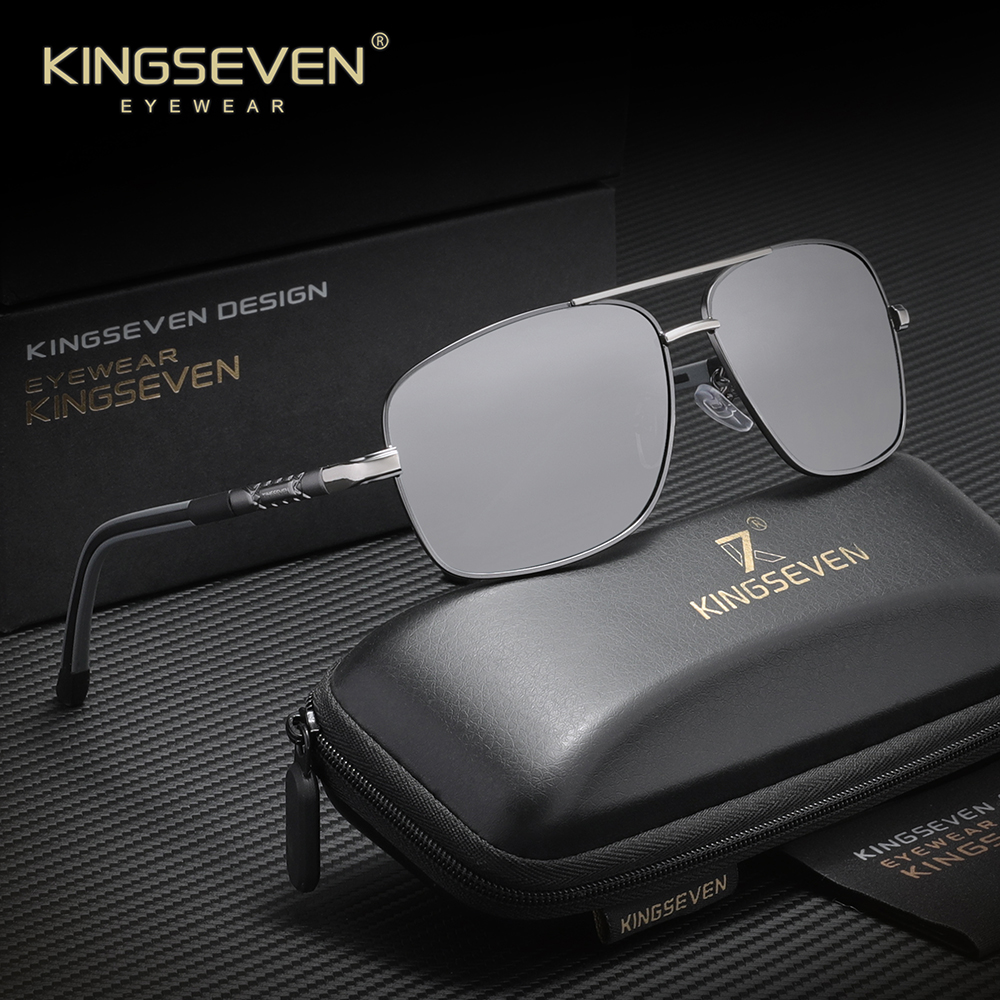 Lunettes de soleil polarisées pour hommes de la marque KINGSEVEN, verres UV400, monture en aluminium, lunettes de conduite, lunettes décontractées pour femmes