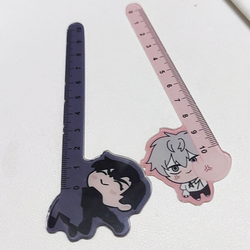 10cm Cute Anime Alien Stage Stationery Cartoon Drawing Gift Office School Cute till ivan Straight Plastic Ruler Birthday gifts
