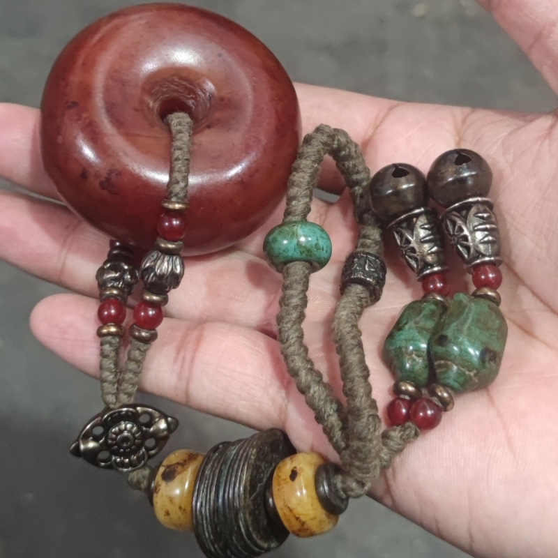 Colección antigua Hebilla de paz de cera densa antigua coleccionable rural, la calidad del material es exquisita, la forma es hermosa y t