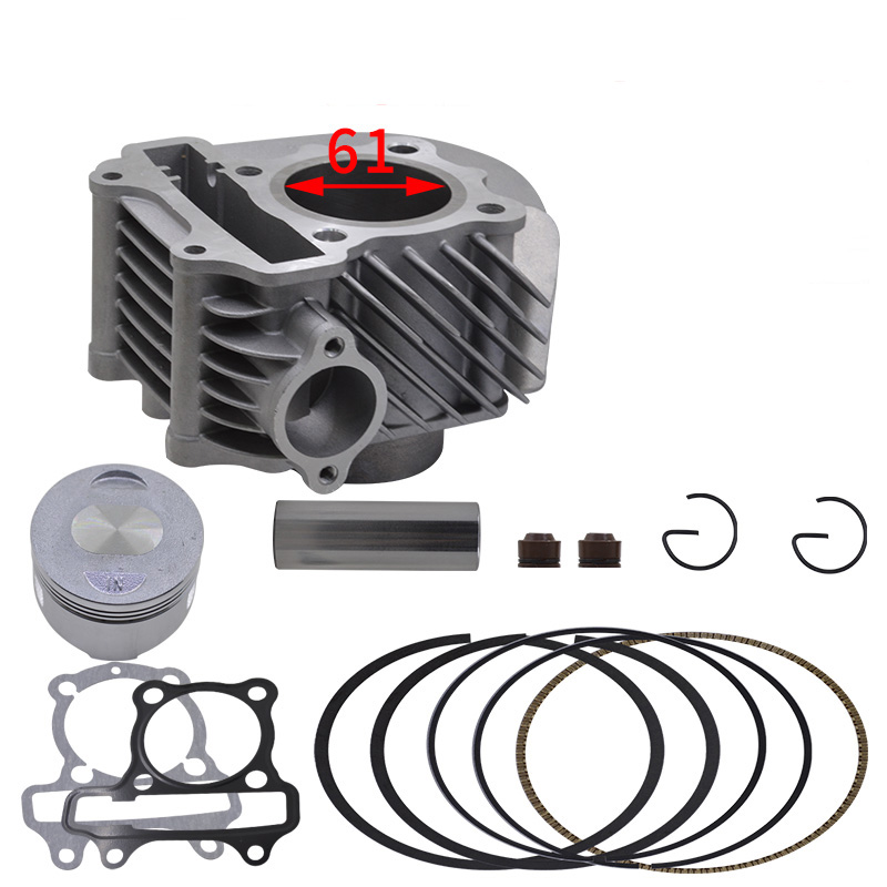 Zespół cylindra motocyklowego nadaje się do Super GY6 WY175T-3 WY149 161QMK 61mm otwór 170cc 150cc 125cc dedykowane otwory montażowe