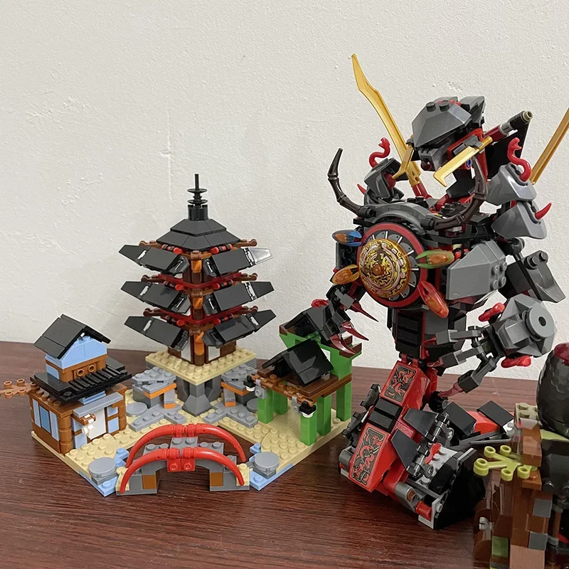 Bouwspeelgoed Airjitzu Temple Dawn of Lron Dragon Snake Sets Bouwsteenspeelgoed voor kerstcadeaus