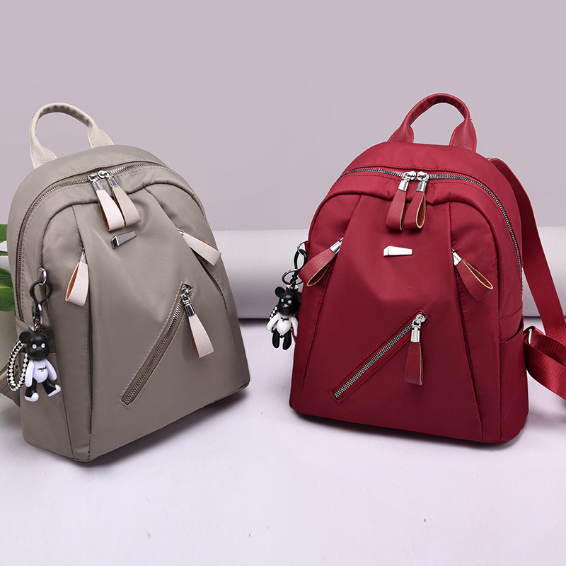Mochila estilo callejero de moda para mujer - Mochila escolar de tela Oxford para adolescentes