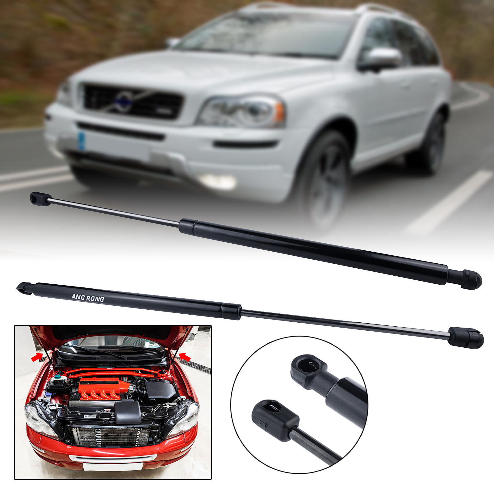 Для Volvo XC90 MK1 2002-2014 передний капот, газовые стойки, опоры 30649736