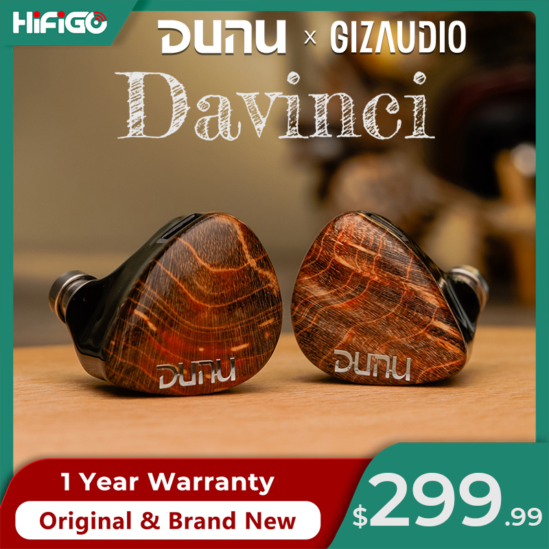 HiFiGo DUNU x Gizaudio DaVinci 2DD + 4BA écouteurs intra-auriculaires hybrides avec câble de fiches de terminaison échangeables de 3,5 mm + 4,4 mm
