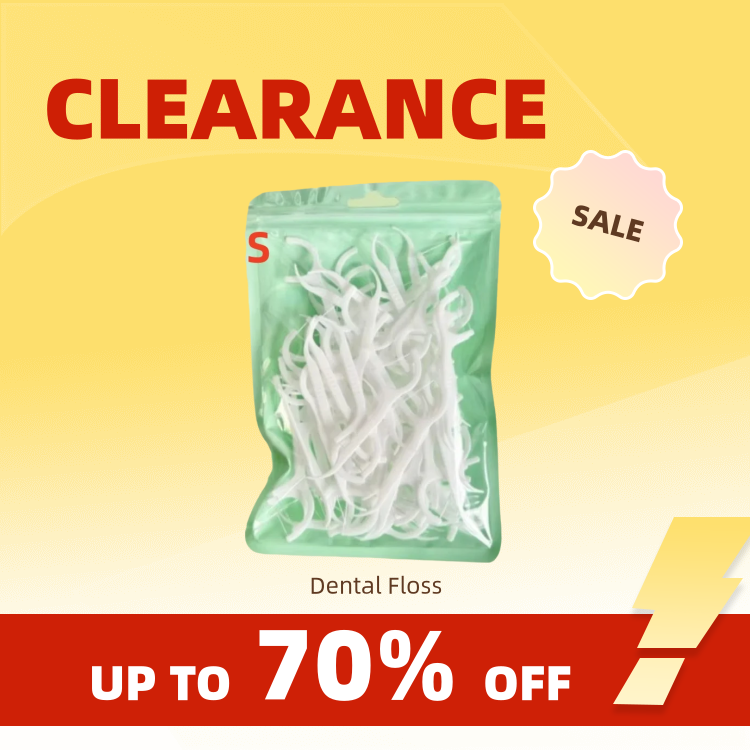 Clearance_100PCS Dental floss sticks, deep cleaning dental floss, oral care, portable disposable hygienic dental floss, daily tr