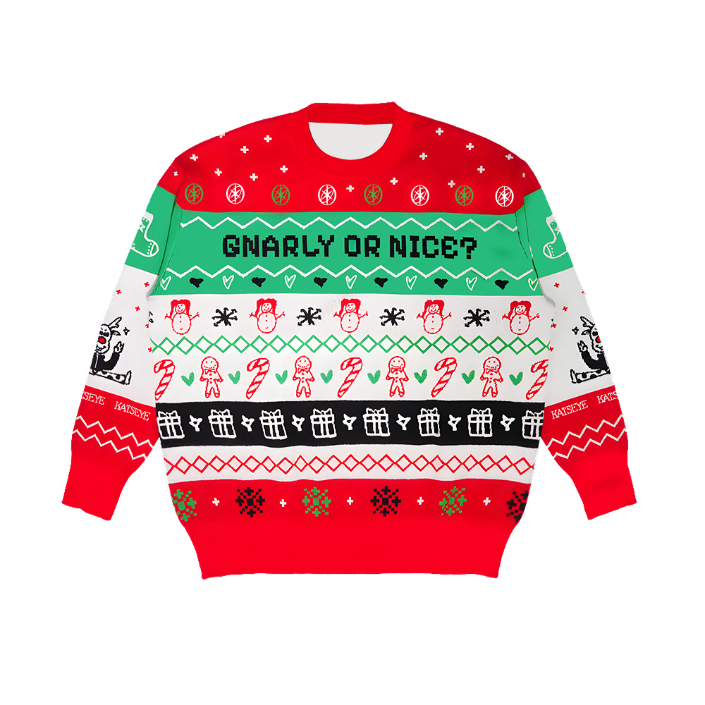 Holiday 'Gnarly or Nice? KATSEYE 3D Print Crewneck Shirts Fashion Pullover Y2k Hip Hop Sweatshirt Unisex Long Sleeve Pullovers