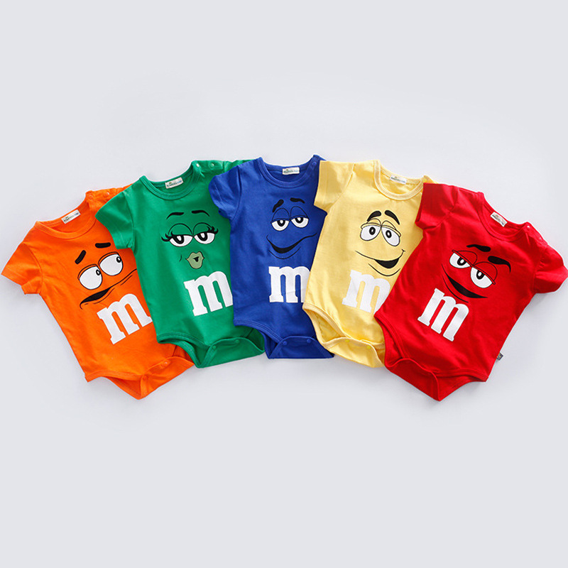 Barboteuse en coton fin pour nouveau-né de 3 à 24 mois, vêtements à manches courtes pour bébés filles et garçons, combinaison mignonne à la mode