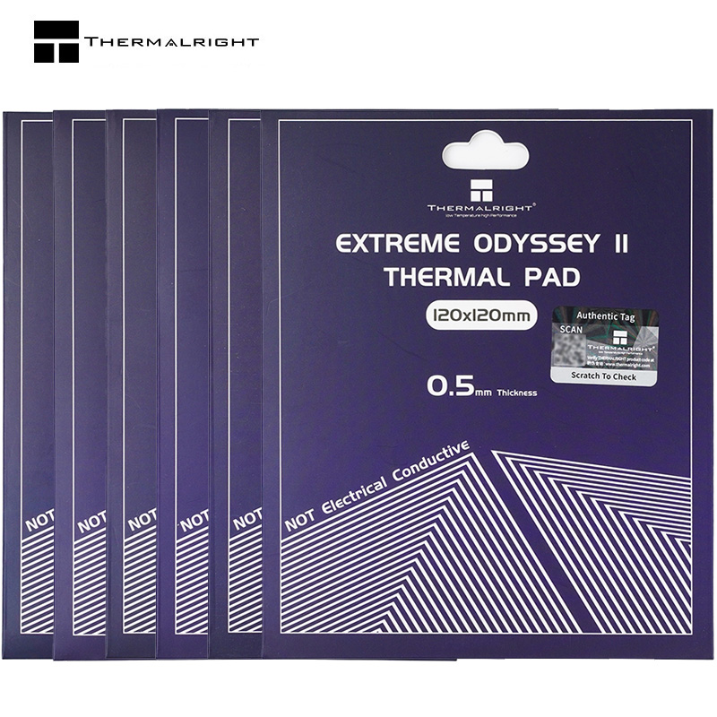 Новое поступление Thermalright EXTREME ODYSSEY II Thermal Pad, 14,8 Вт/мк, интегрированный чип, рассеивание тепла видеопамяти, 120x120 мм