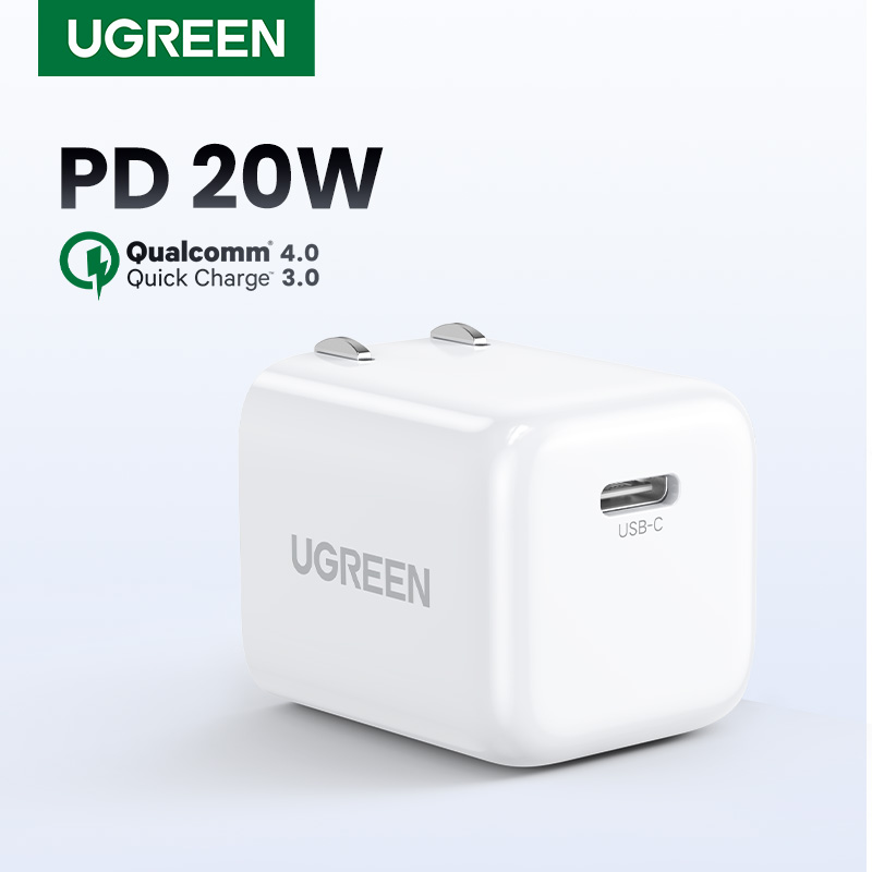 【Wtyczka amerykańska】 Ładowarka USB typu CUGREEN Szybka ładowarka PD 20 W do iPhone'a 15 14 Quick Charge 4.0 30 Ładowarka do telefonu Samsung PD Charger
