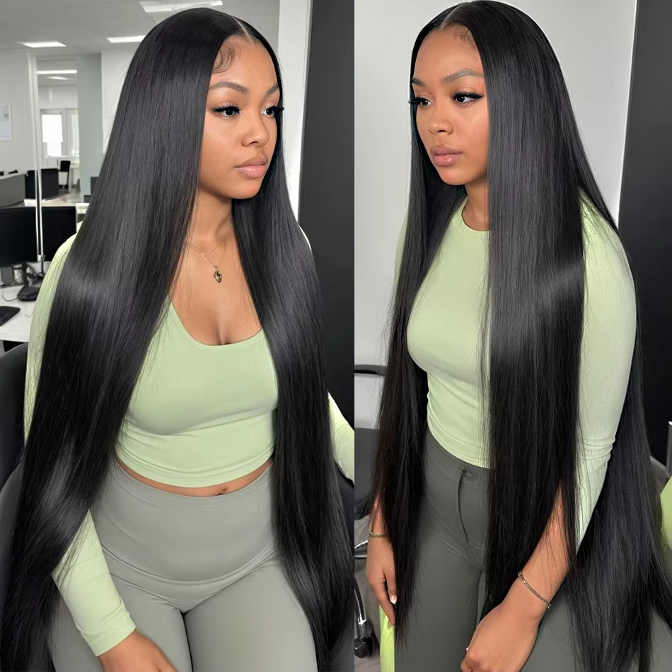 Brazilian Straight 13x6 HD Lace Frontal Wigs Glueless Pre Plucked 13x4 Remy Lace Front Hair Wigs 360 7x6 Pre Cut Human Hair Wigs