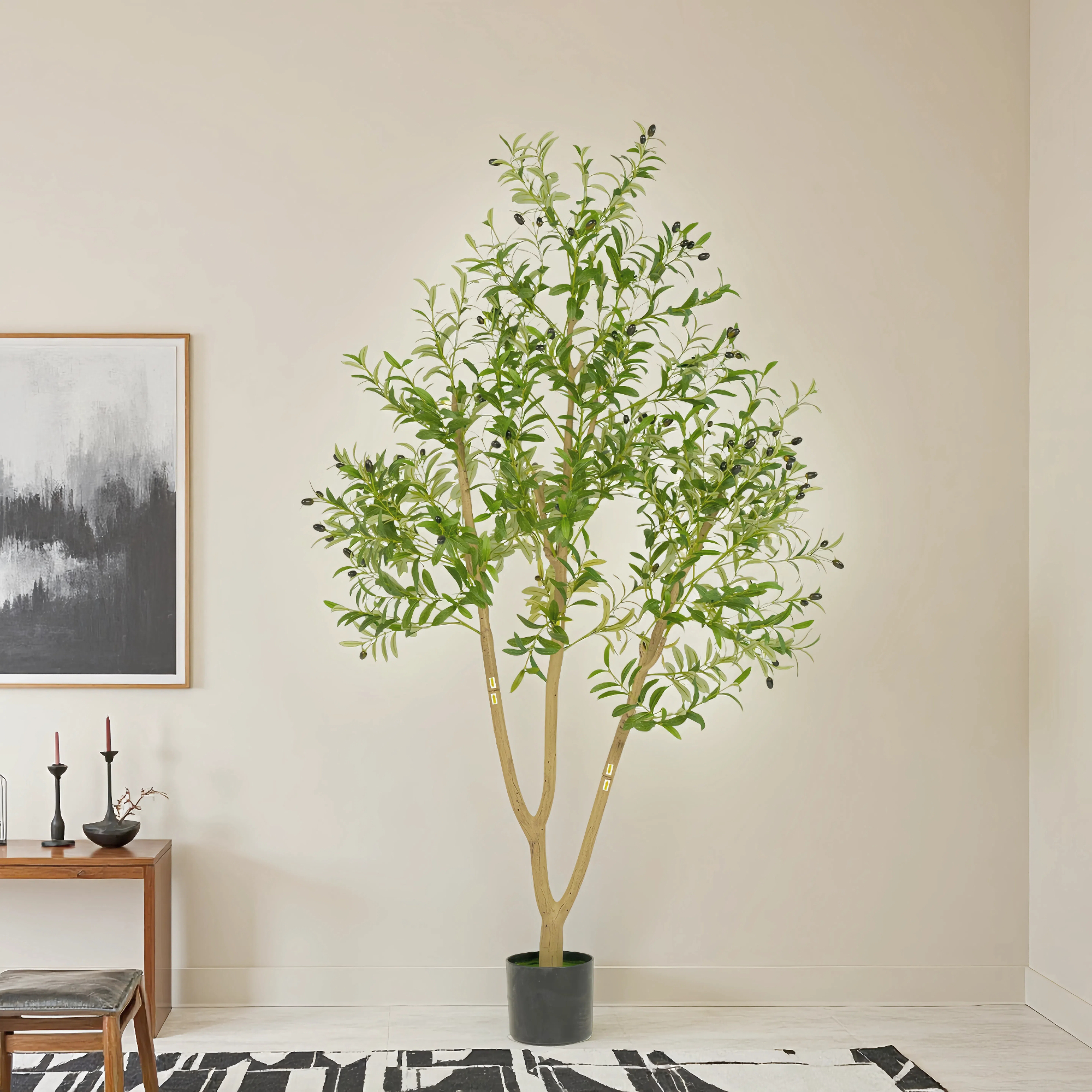 Olive artificielle de 6 pieds, décoration de jardin, de bureau et de maison, arbre à faible entretien pour l'année, esthétique, durabilité toutes saisons