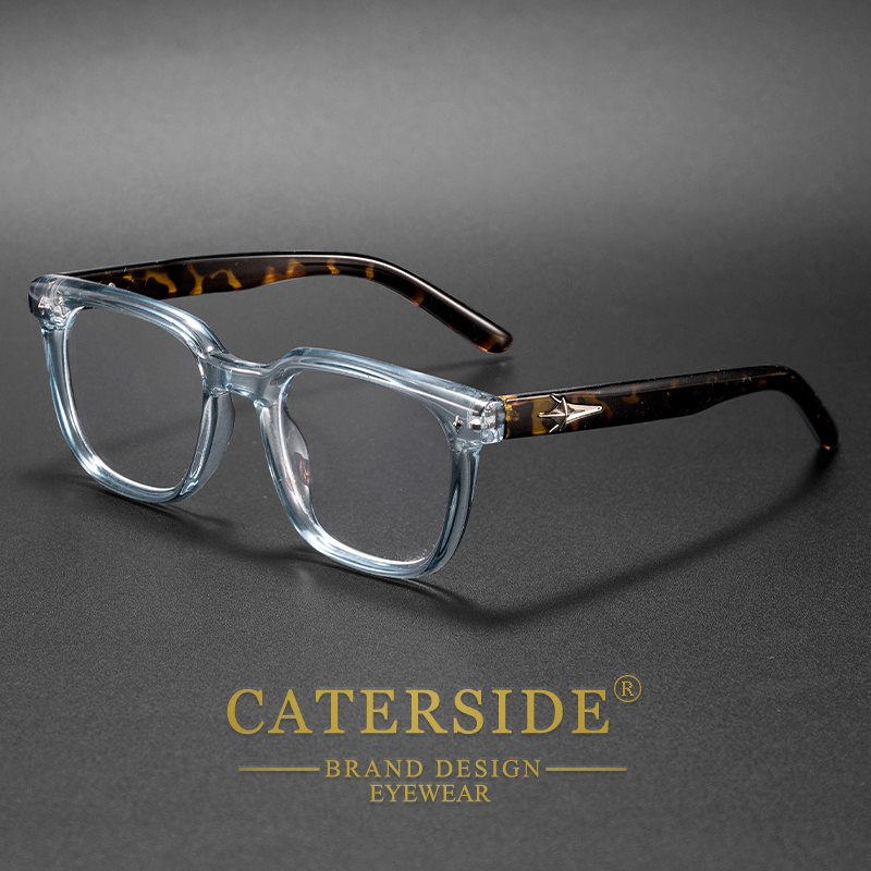 CATERSIDE Occhiali Minimalisti Anti Luce Blu per Uomo, Design di Marca, Montatura Quadrata TR90, Occhiali da Vista alla Moda per Donna