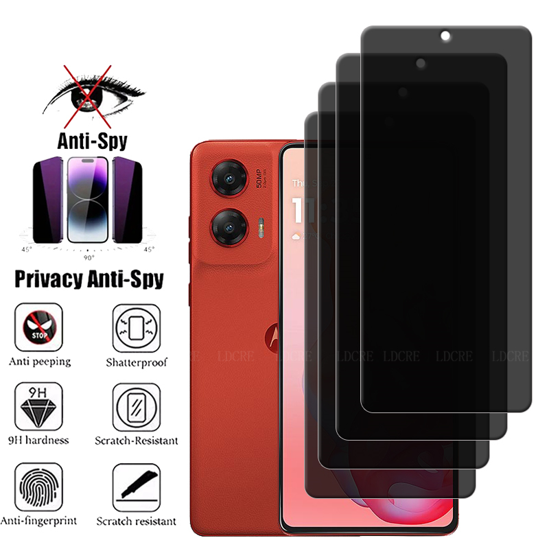 4 pezzi per Motorola Moto G Stylus 5G 2024 vetro Moto G Stylus 5G 2024 protezione dello schermo 9H anti-spia privacy vetro Moto G Stylus 5G