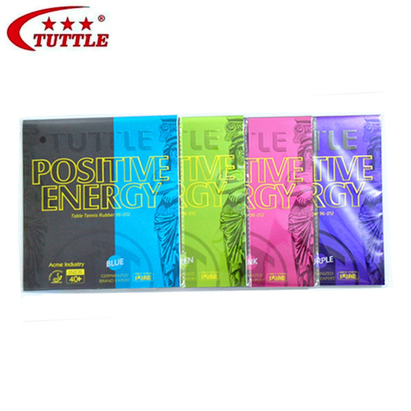 Tuttle-hoja de goma para tenis de mesa de colores ITTF, energía positiva, azul, rosa, verde, cubierta colorida para tenis de mesa para entrenamiento de Club