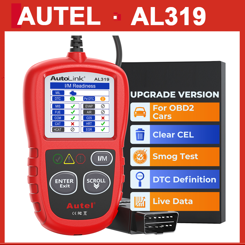 Autel Autolink AL319 OBD2 CAN OBDII lecteur de Code de voiture automatique outil de Scanner de Diagnostic vérifier la défaut du moteur