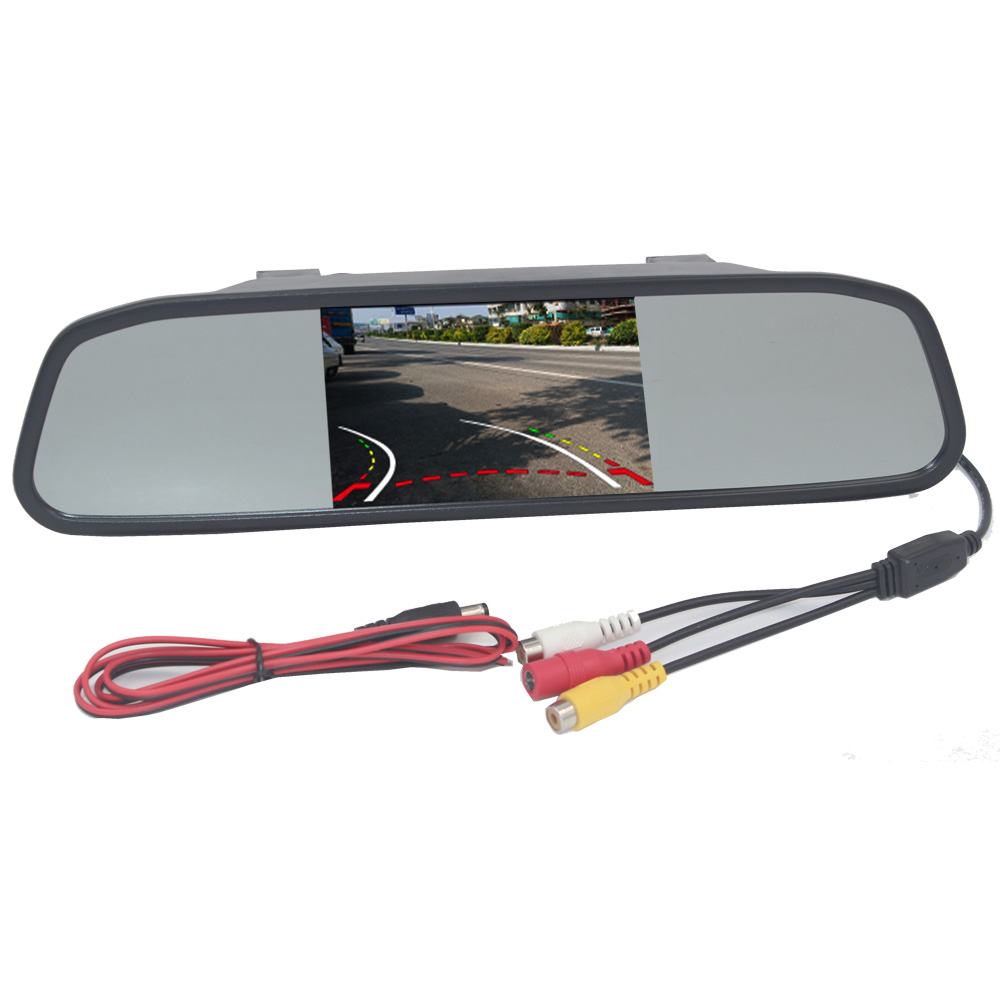 Monitor samochodowy lusterko wsteczne 4.3 cal Auto System parkowania dla widzenie nocne LED dodatkowa kamera cofania CCD tylna kamera samochodowa