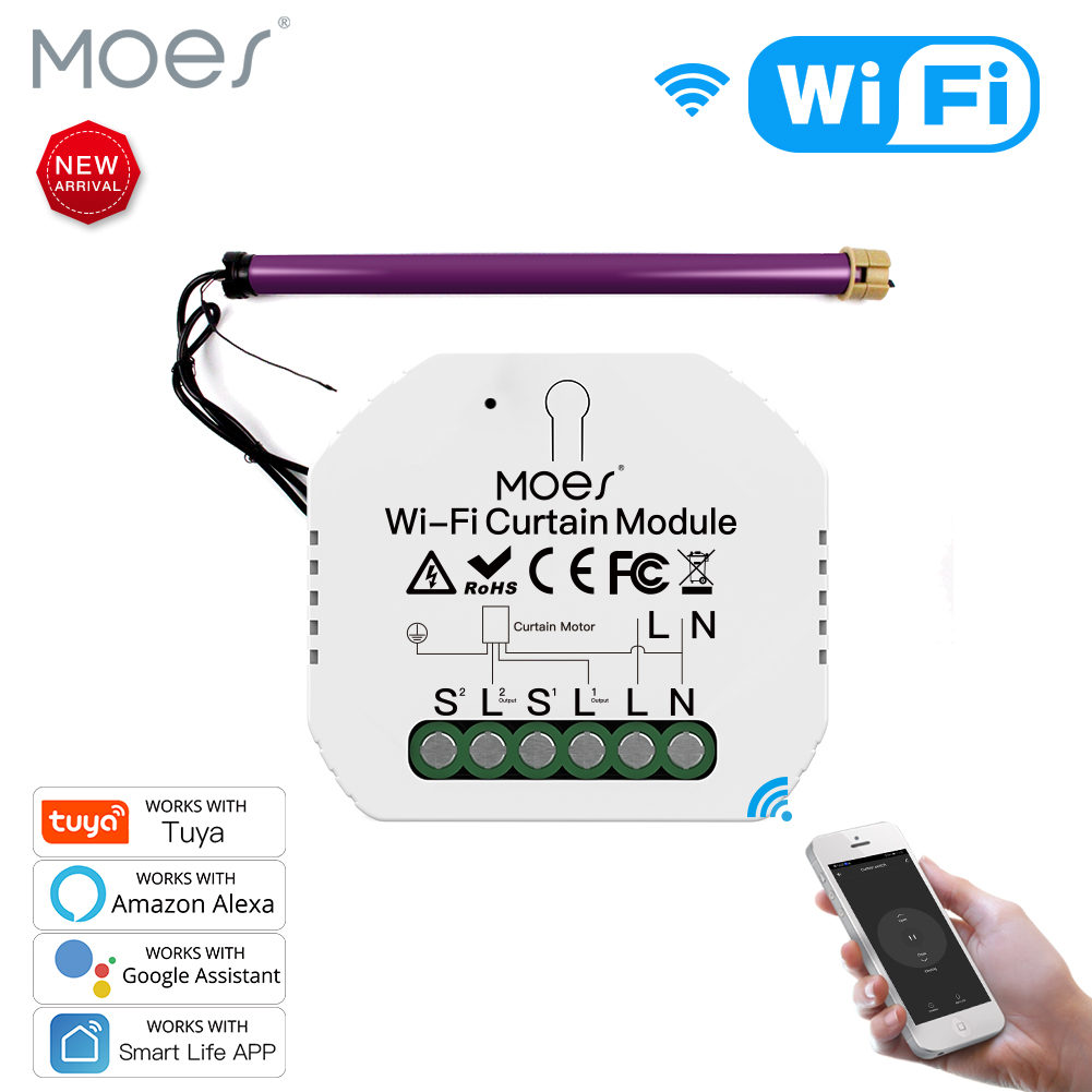 Mini módulo de interruptor de cortina inteligente WiFi, persianas enrollables, Motor de persiana, aplicación remota Tuya Smart Life, funciona con Alexa y Google Home