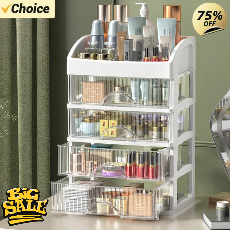 Neue 1Pc 5-schicht Make-Up Lagerung Box Schutt Lagerung Box Schublade-stil Dressing Tisch Büro Schreibtisch Kosmetik Multi-schicht Lagerung Schrank
