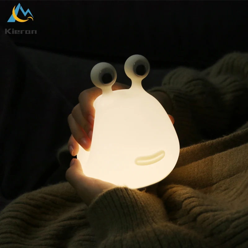 Hoạt Hình Sên Ngủ Phòng Ngủ Đèn Phòng Ngủ Bảo Vệ Mắt Đèn Ngủ Pat Dẻo Silicone Cho Bé Giấc Ngủ Ban Đêm Đèn Đầu Giường Đèn