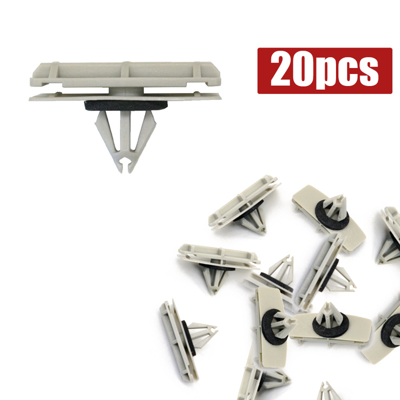 Clips de moldura para guardabarros de coche, retenedor de remache de sujeción, accesorios grises para Chrysler, Jeep, Liberty, Wrangler, 55157055-AA, 20 unidades