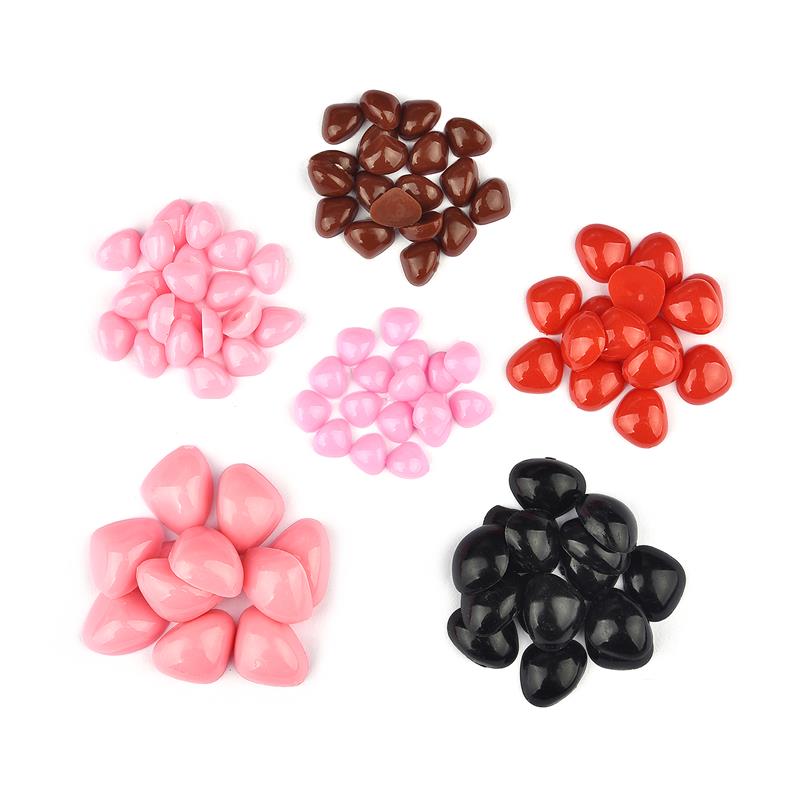 100 Buah Plastik Keamanan Hidung Segitiga untuk DIY Mainan Boneka Beruang Kerajinan Hewan Keamanan Hidung Kerajinan Membuat Boneka Mainan Aksesoris Bagian