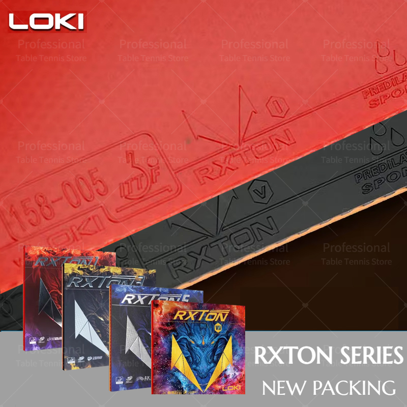 LOKI RXTON 1 3 5 7 Tischtennis-Gummi, klebriges Ping-Pong-Gummi-Oberblatt mit vormontiertem elastischem Schwamm, Loki-Gummi-Paletas de
