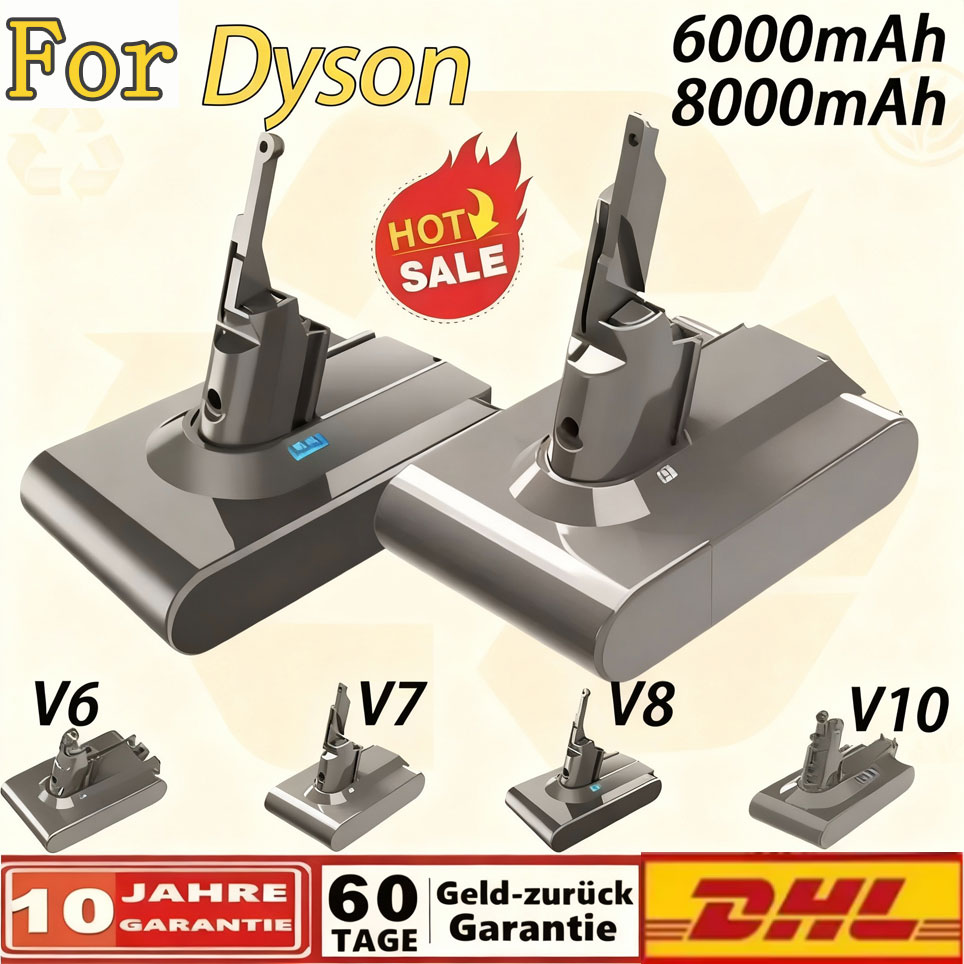 Batería recargable de 21,6 V para Dyson V6 V7 V8 V10 batería de repuesto de 12800mAh para aspiradora Dyson V6 V7 V8 V10