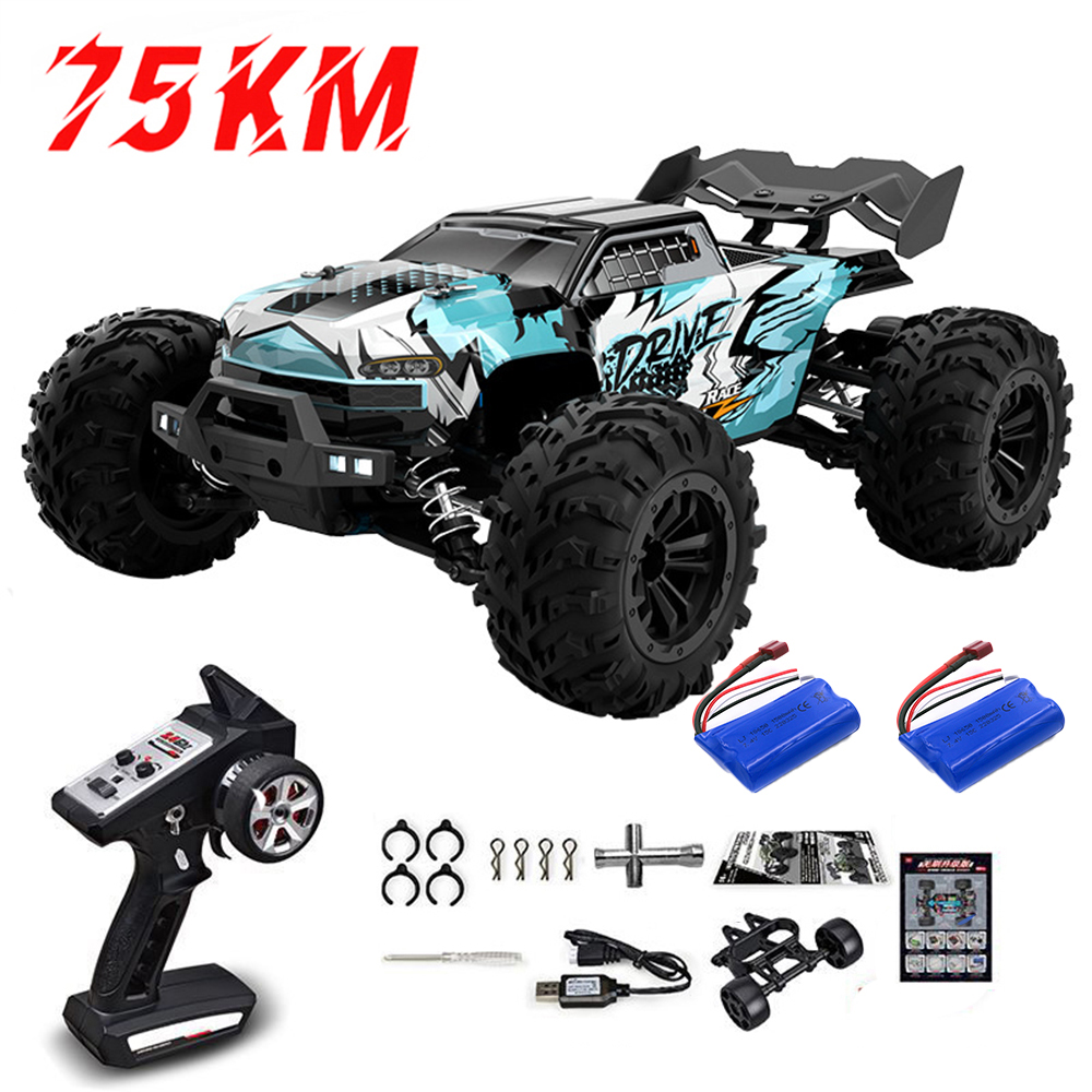 1:16 75KM/H o 50KM/H 4WD RC Auto con telecomando a LED Monster Truck Drift ad alta velocità per bambini Vs Wltoys 144001   Giocattoli