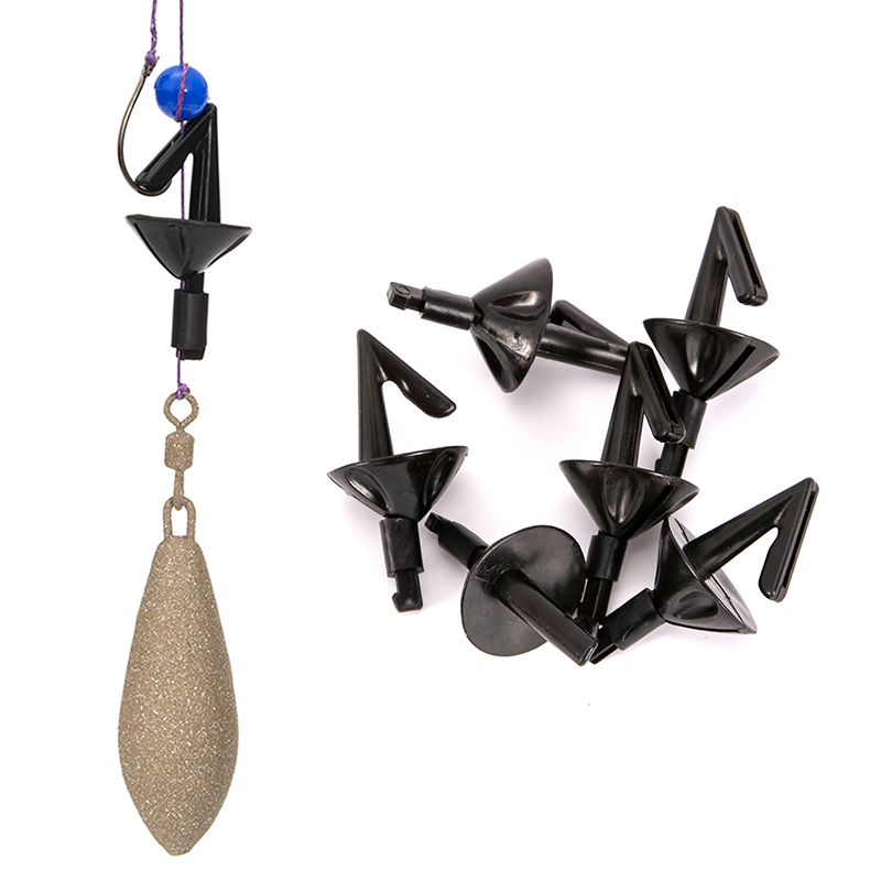 20 pçs protetores de isca de impacto mar equipamento de pesca isca titular clipe simples dispositivo de desengate de plástico ferramentas de pesca