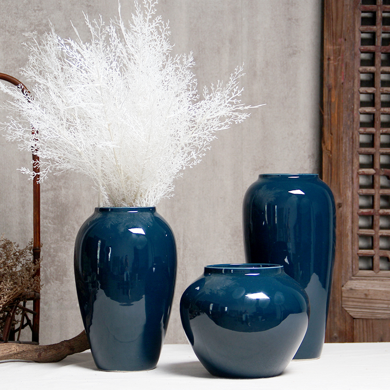 Keramische aanrecht vaas kleur glazuur Jingdezhen keramische pot bloemstuk moderne Chinese Europese stijl woonkamer hotel vi