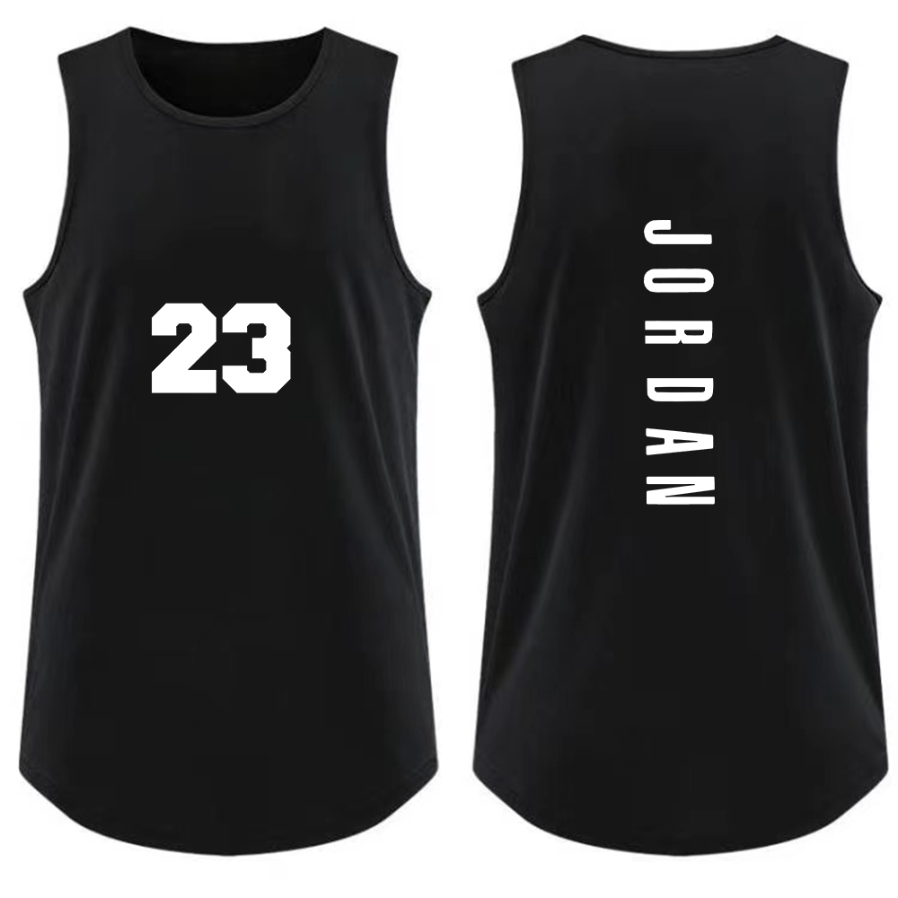 Men's Vest Fashion Gym T-Shirt Casual Breathable Sleeveless Outdoor Basketball Sports Vest Summer Street Loose T-Shirt