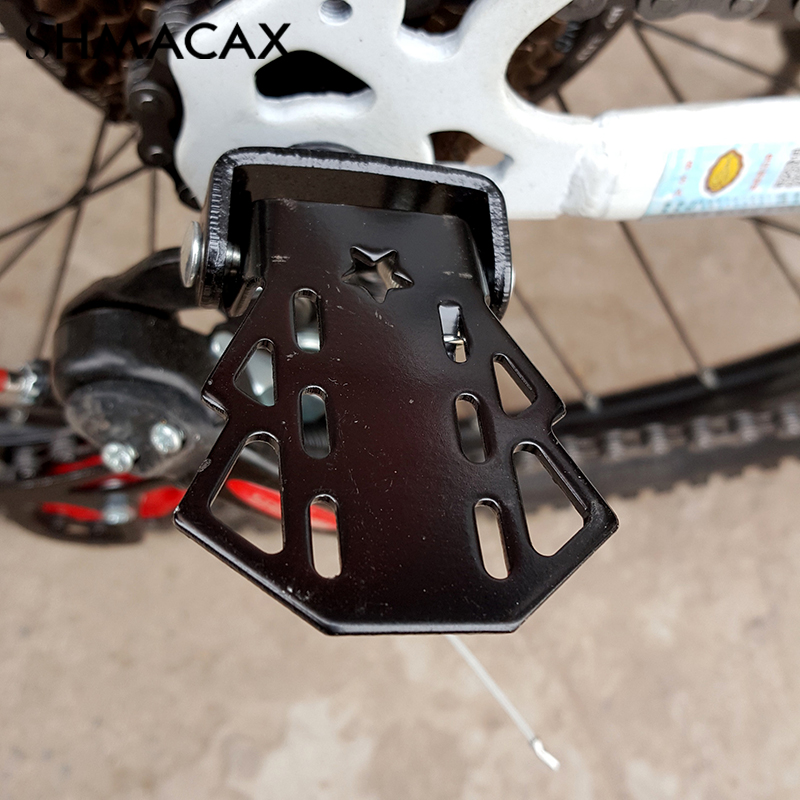 2 pçs durável mtb assento traseiro apoio para os pés montado na roda traseira pedais de bicicleta dobrável footboard acessórios ciclismo pedal da bicicleta