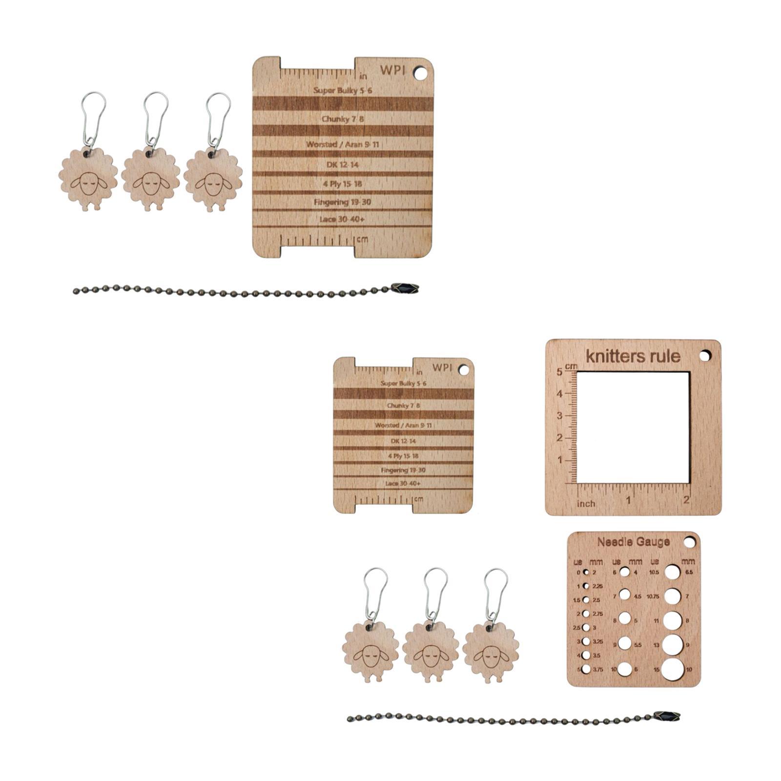 Juego de reglas de calibre para tejer, manualidades, multiusos, compacto para tejer suéteres, creativo, 3 uds., marcador de puntadas, diseñadores principiantes
