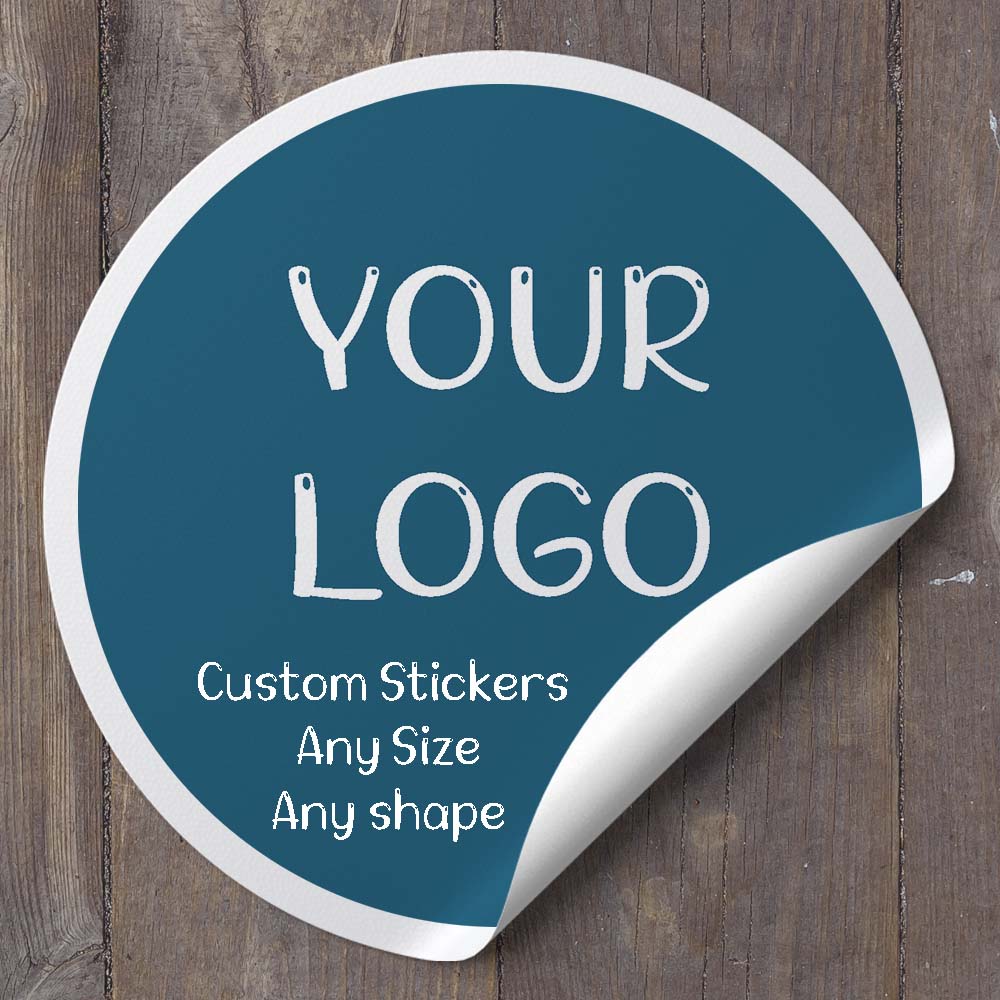 1000 Uds. Pegatinas personalizadas con logotipo, pegatinas de agradecimiento personalizadas para negocios, personaliza tus propias etiquetas de embalaje adhesivas