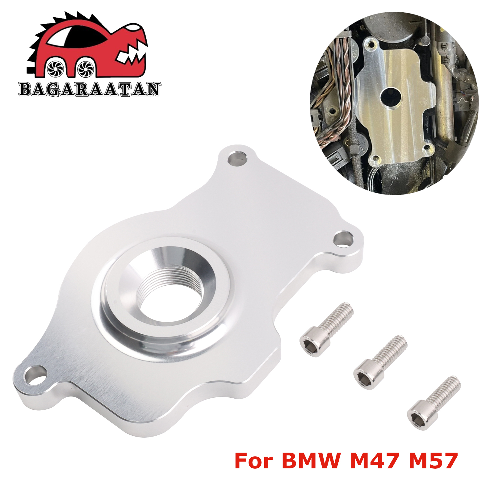Upgrade Pelat Breather Billet Aluminium Untuk Mesin Diesel BMW M57N M57N2 M47N M47N2 Ganti Plastik Pabrik