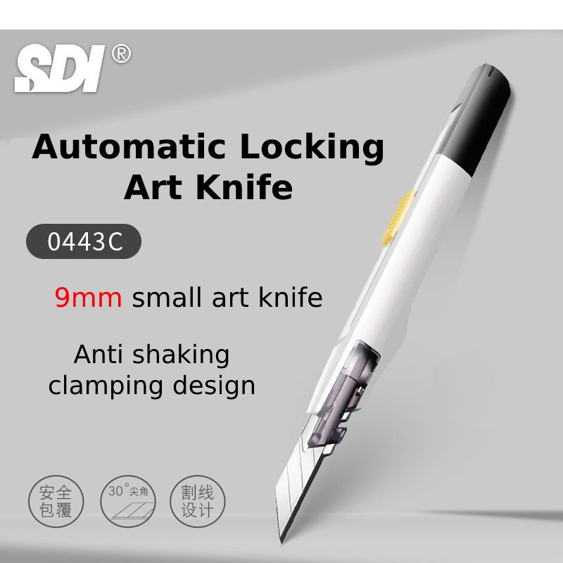 Tragbares Allzweckmesser 9 mm, kein Schütteln 30 °   AutoLock Pocket Box Cutters für leichtes Büro, Zuhause, Kunsthandwerk, Hobby, Schnitzerwerkzeuge