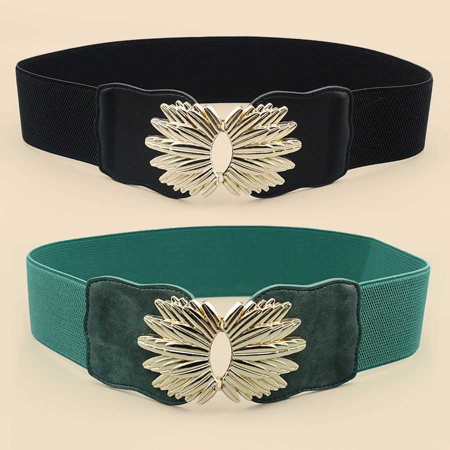 Cinturón elástico alto para mujer, cinturón elástico bohemio de Pu, cinturón elástico ajustado para mujer, vestido vaquero, cinturón ancho elástico