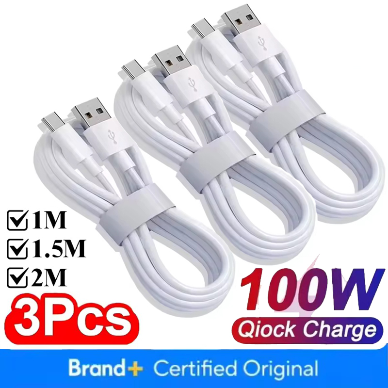 Cable de carga rápida tipo C 6A 100W, cargador de teléfono, Cable de datos USB C para Huawei Mate 40 50 Honor Xiaomi Samsung, Cable de carga rápida