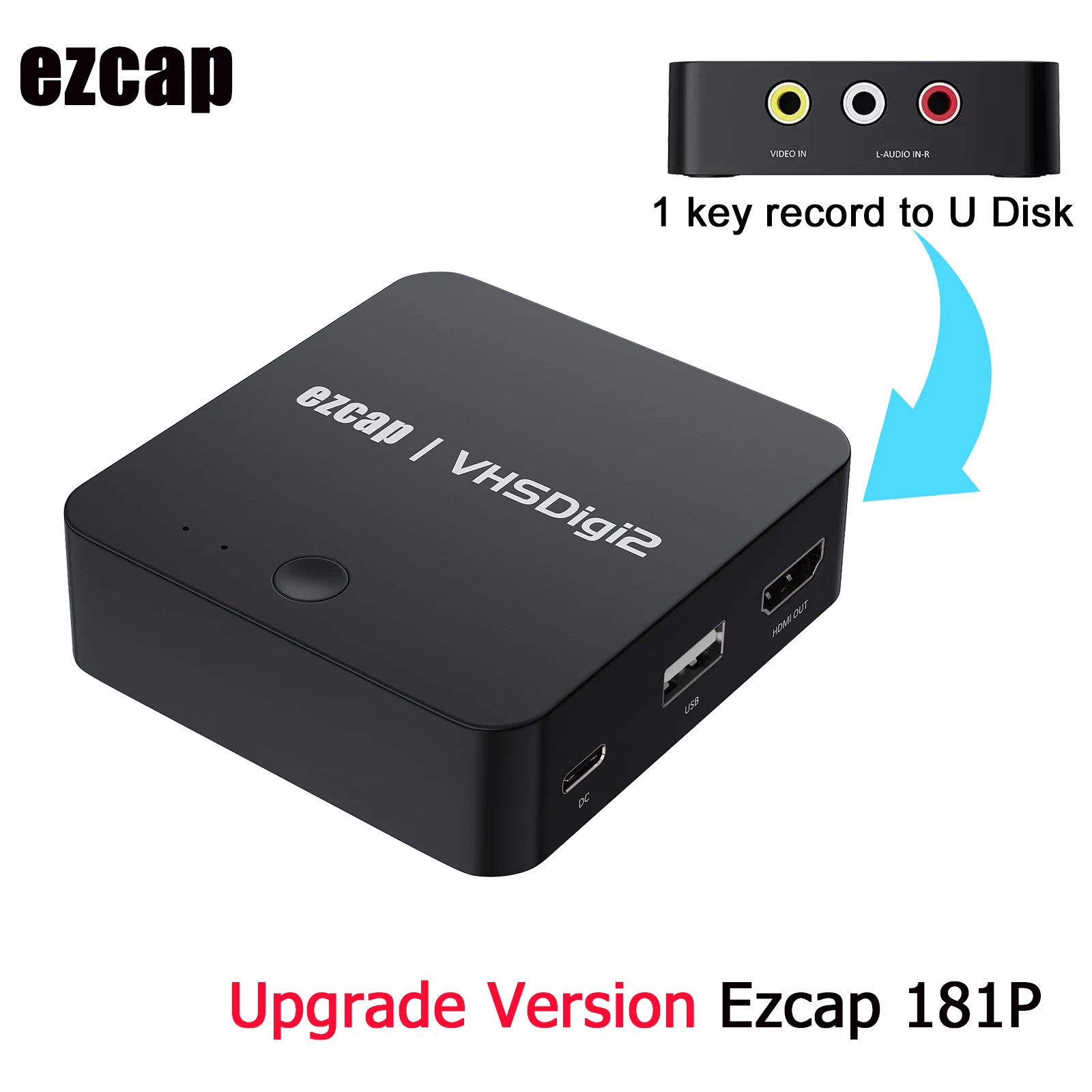 НОВЫЙ! Карта захвата аудио-видео CVBS AV S-video Record To U Flash Drive USB-диск для VHS VCR RCA Hi8 Player Видеокамера DVD-плеер