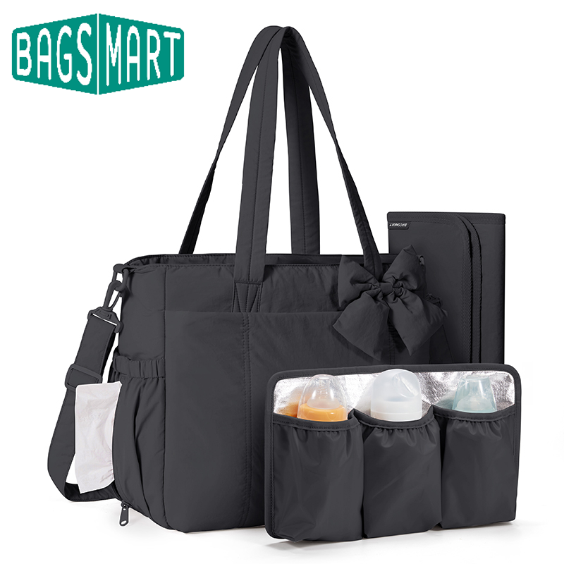 BAGSMART детские подгузники, многофункциональная сумка для подгузников с пеленанием, большая вместительная сумка для мамы, органайзер для коляски, сумки для беременных
