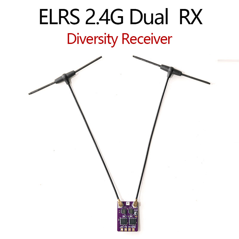 ELRS 2,4G разнообразный приемник с двойной антенной RX, встроенный TCXO для FPV Freestyle RC Racing, аксессуары для дронов дальнего действия