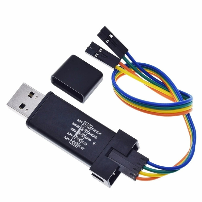 1 セット ST LINK Stlink ST-Link V2 ミニ STM8 STM32 シミュレータダウンロードプログラマプログラミングカバーデュポンケーブル ST リンク V2