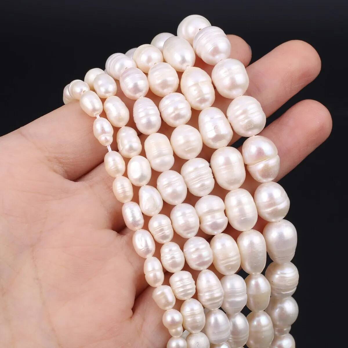 SG Rijst Een Kwaliteit Natuurlijke Zoetwaterparels 5-6Mm Losse Spacer Kralen Voor Sieraden Maken Benodigdheden DIY Vrouwen ketting Armband