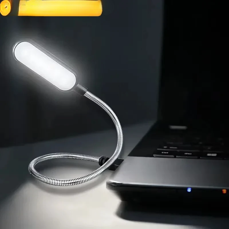 Mini USB LED Book Light, Flexible Gooseneck Reading Lamp Portable Night Light.Plug-in USB Light for Power Bank, Laptop, Notebook